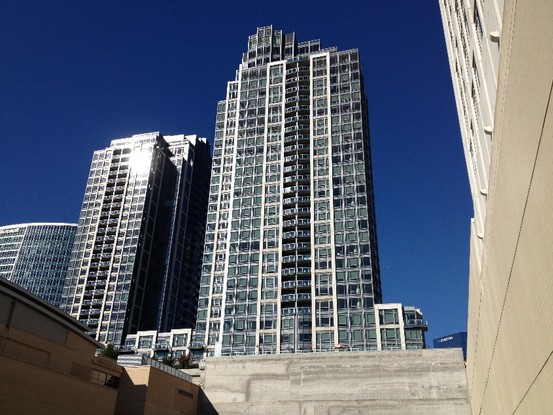 View of Towers from Street Level